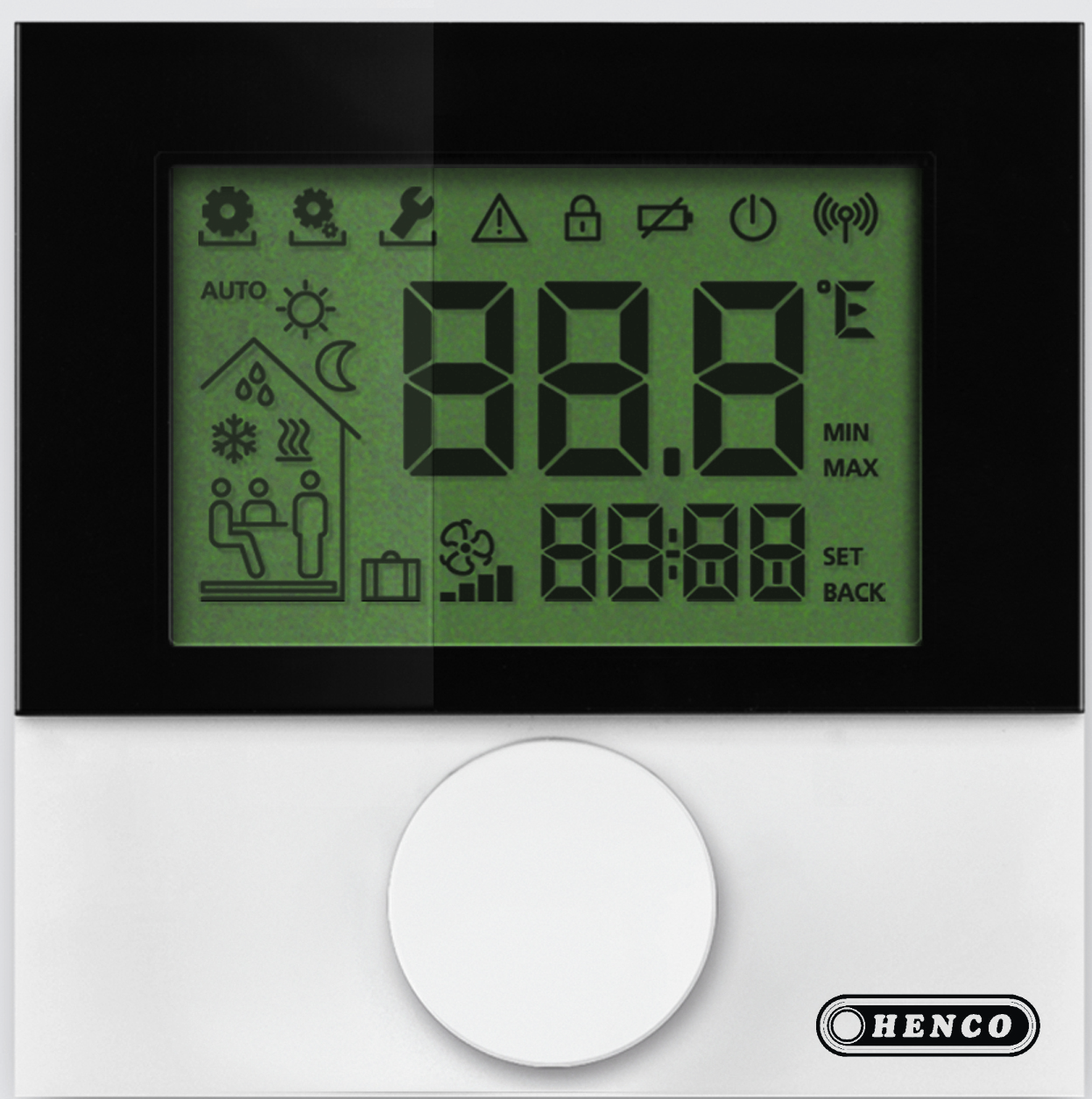 Thermostaat digitaal verwarmen/koelen draadloos (batterij) Henco