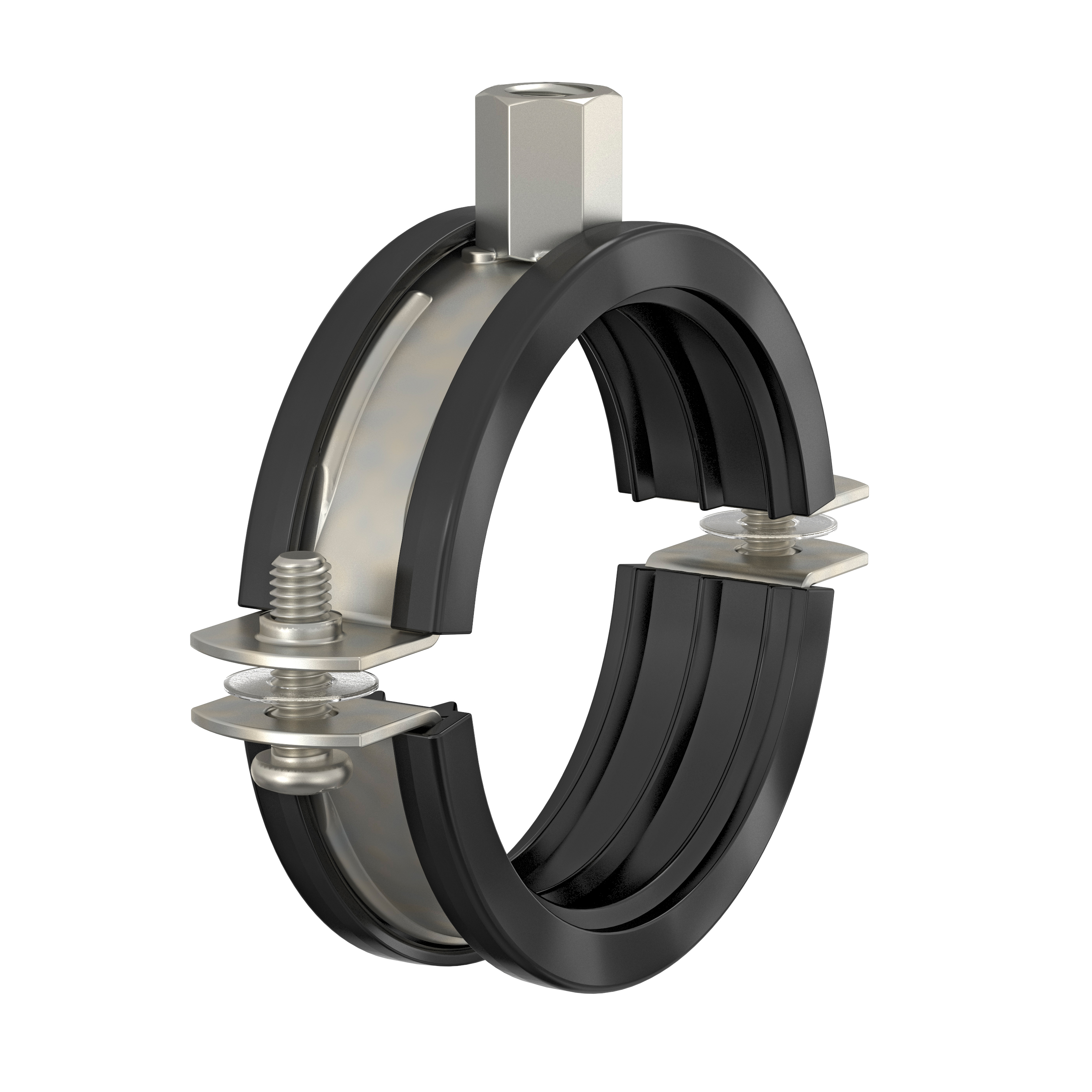 Pijpbeugel FLAMCOFIX RVS BRS-A M8/10 Ø38-43mm (1.1/4") met inlage Flamco