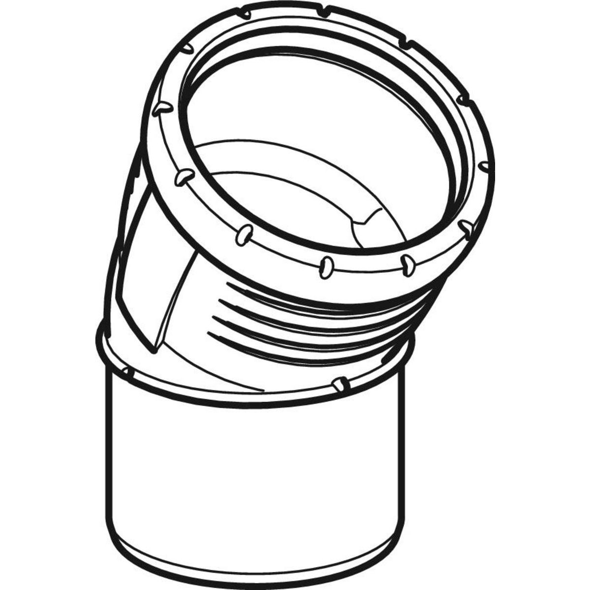 Silent-Pro PP-MX bocht 30° 125mm mof/spie VVE=10 Geberit