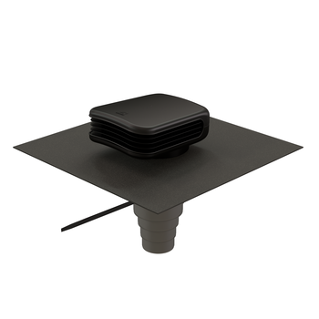 Dakdoorvoer VALETIS 16-55° ongeïsoleerd 100/110/125/150/160mm tbv luchtafvoer incl. ubiflex indekstuk Ubbink