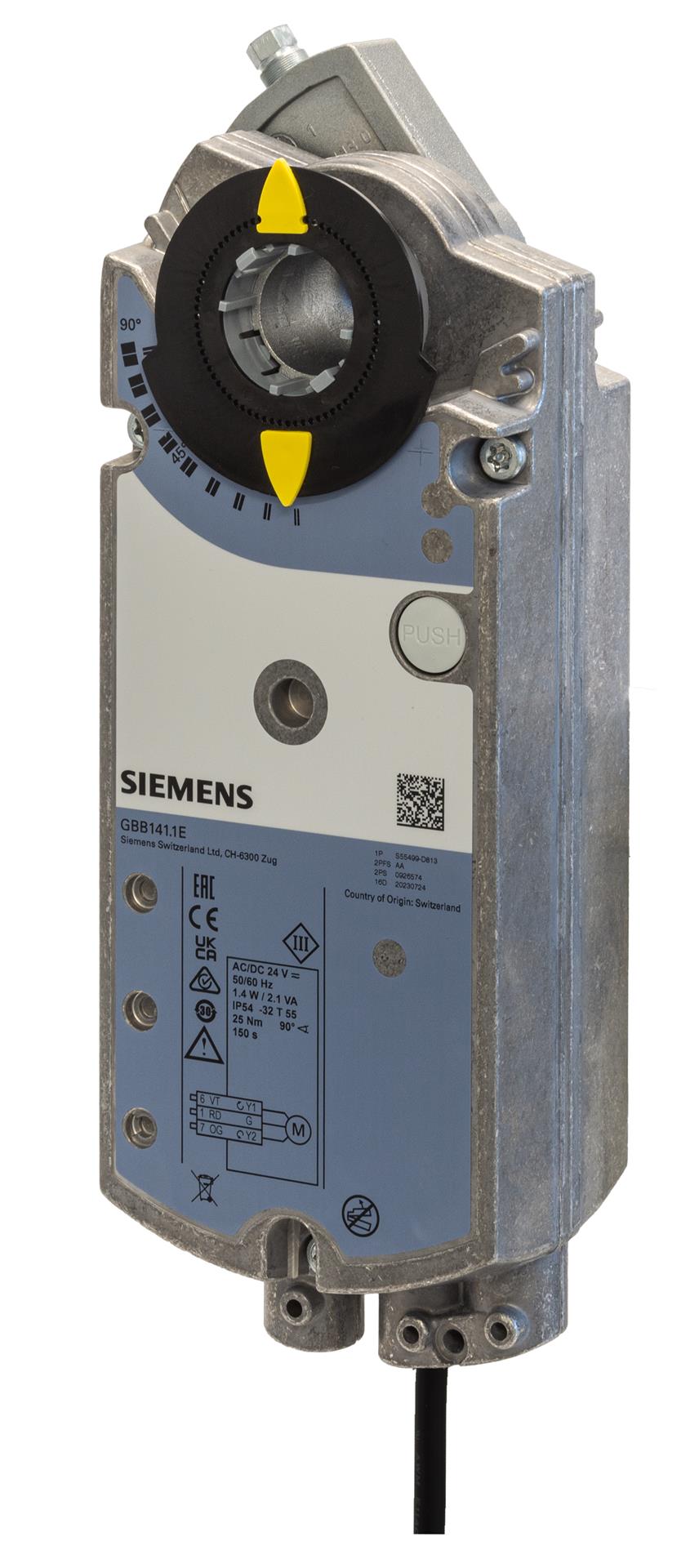 Luchtklepaandrijving GBB345.1E Siemens
