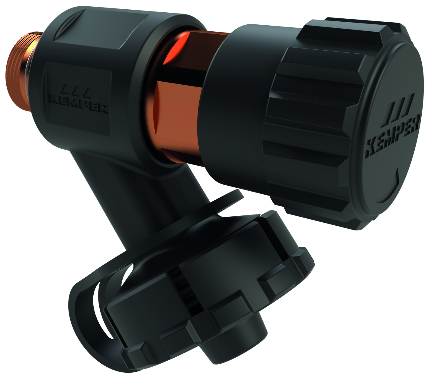 LF-aftapper van brons/kunststof DN8 tbv DN15-50 KEMPER