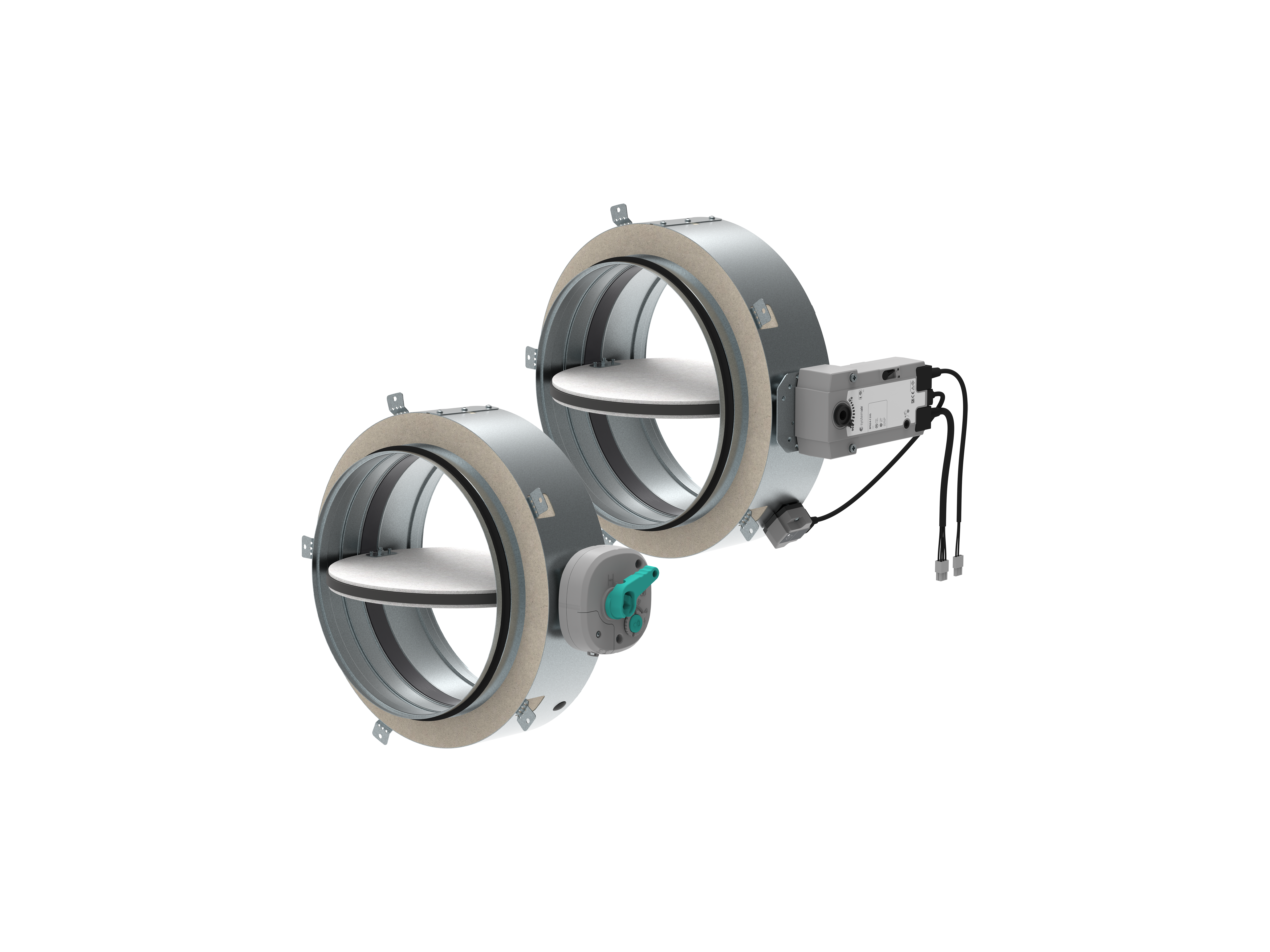 Brandklep wand/schachtmontage F-R60K-315-B24T Systemair