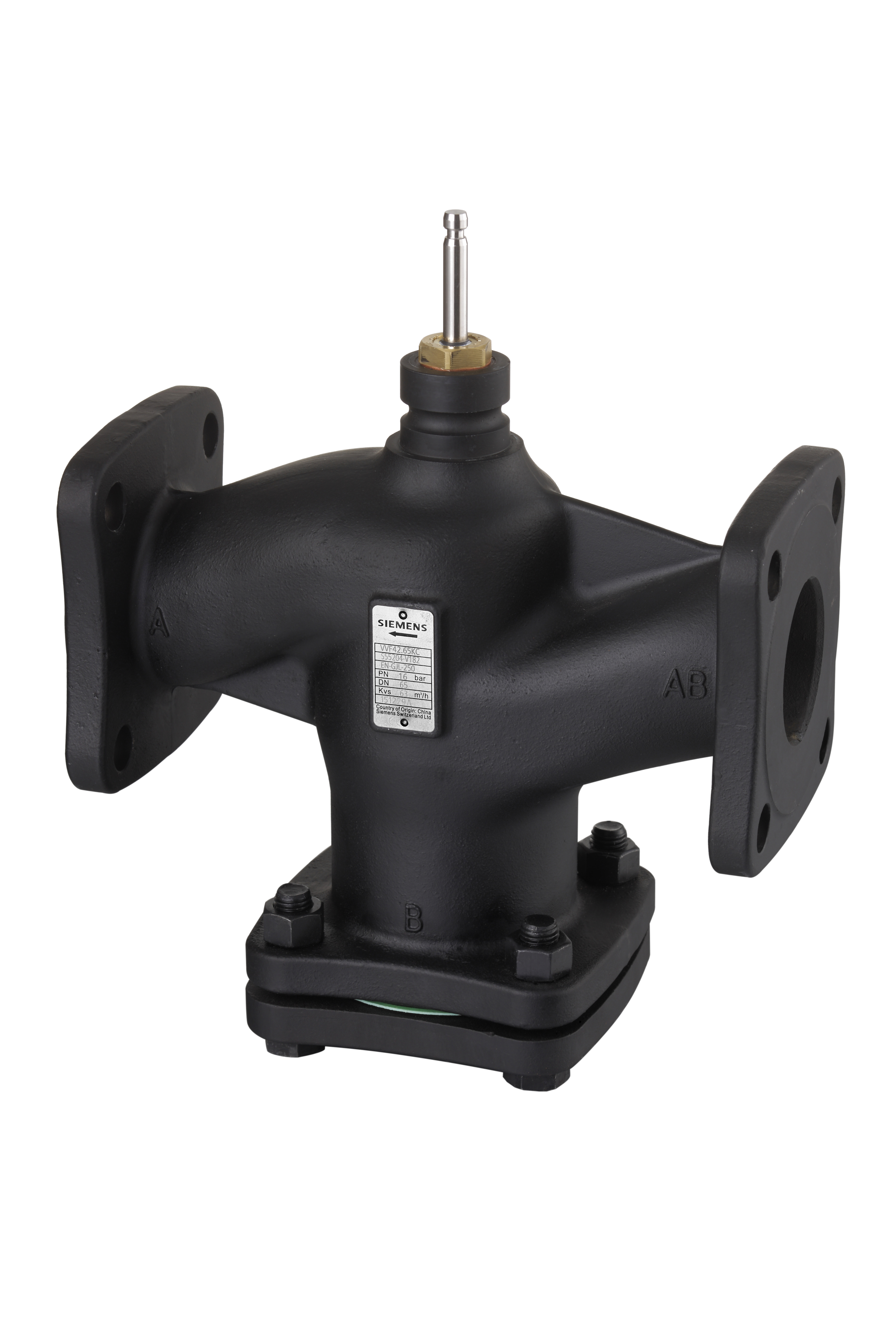 2-port valve, flanged, DN125, pressure compensated Siemens