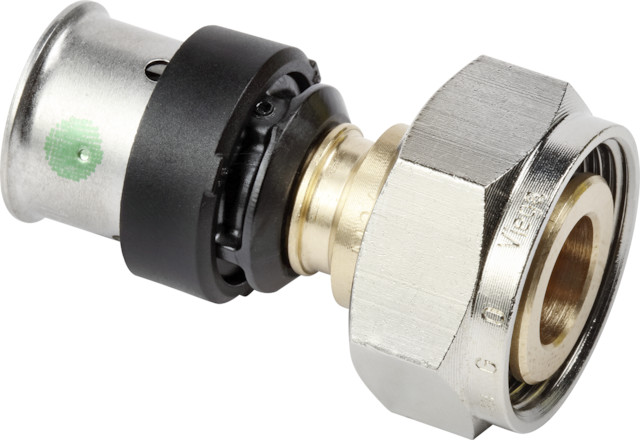 2-del. schroefkoppeling SMARTPRESS 16xM24 wartel brons 6783 Viega