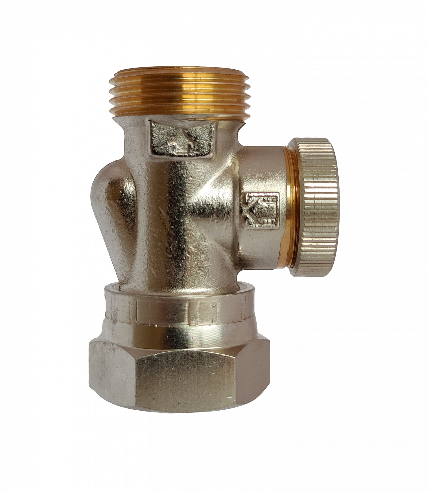 Thermostatische Koelstop 18-25gr.C 3/4x3/4 vern. messing Watts