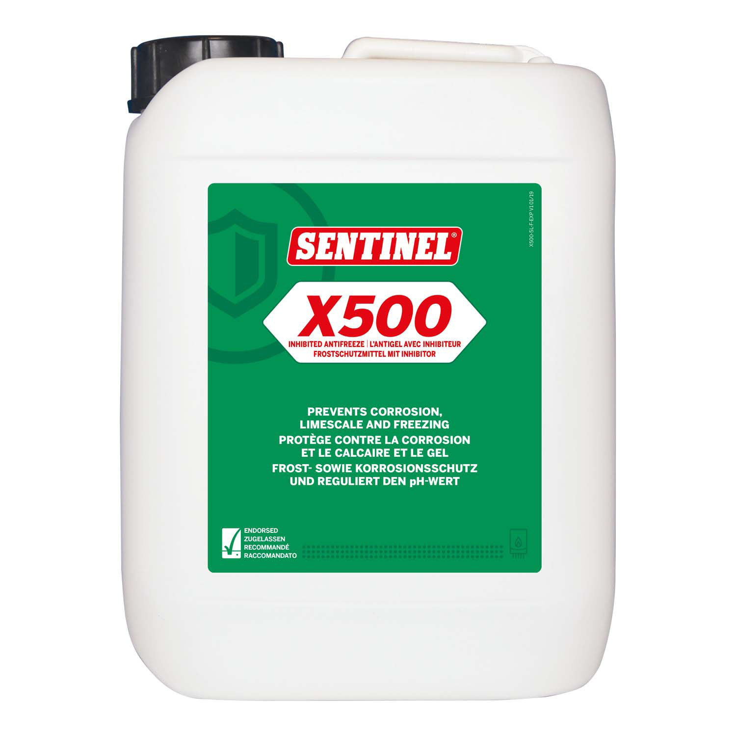 Flacon a 5ltr. Sentinel X500 Glycol beschermende Antivries VVE=4 Flamco