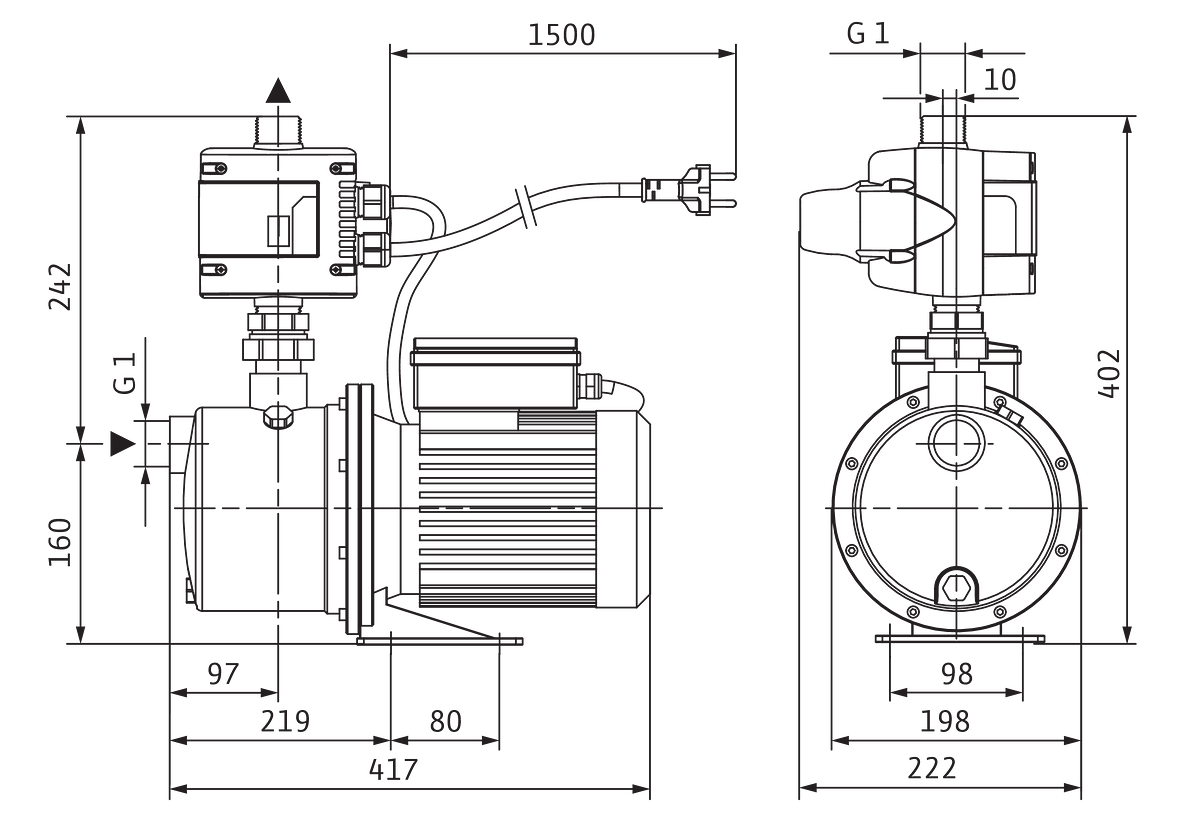 Jet FWJ 204-EM/3-2 Wilo