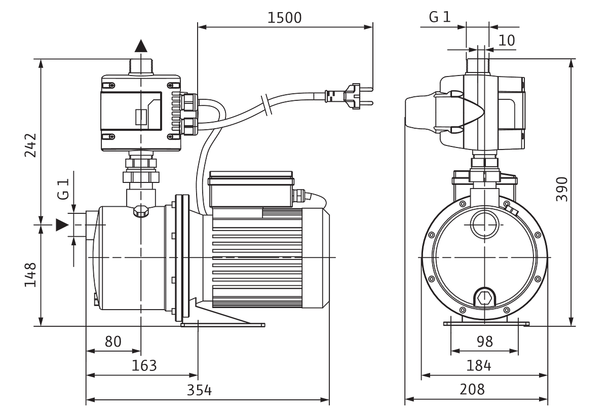 Jet FWJ 203-EM/3-2 Wilo