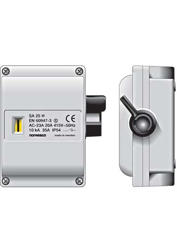 Werkschakelaar SA425 4p 25A/415V M25 grijs IP54 Norwesco