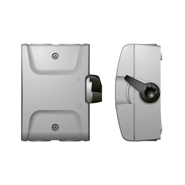 Werkschakelaar SAQ216 2p 16A/500V M25 IP65 snelle aansl. Norwesco