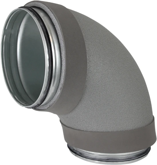 Bocht thermoduct geisoleerd 90° Ø125mm Econox