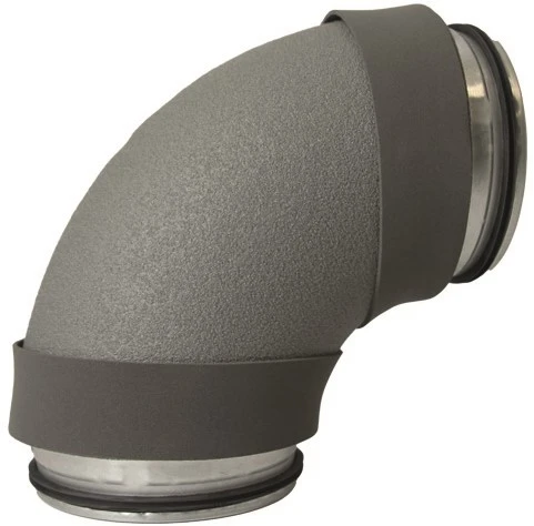 Bocht thermoduct geisoleerd 90° Ø125mm Econox