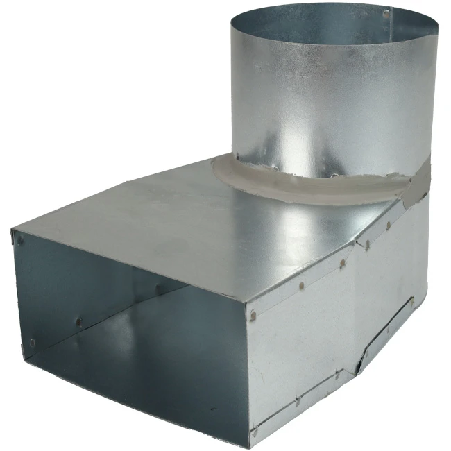 Lepe hoekstuk 170x80mm naar Ø160mm Econox