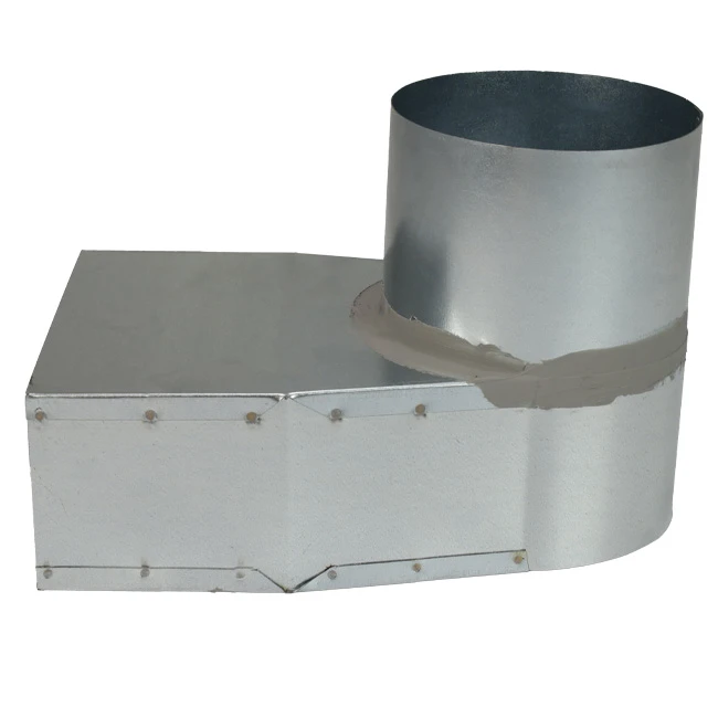 Lepe hoekstuk 170x80mm naar Ø150mm Econox