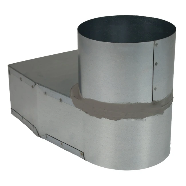 Lepe hoekstuk 170x80mm naar Ø150mm Econox