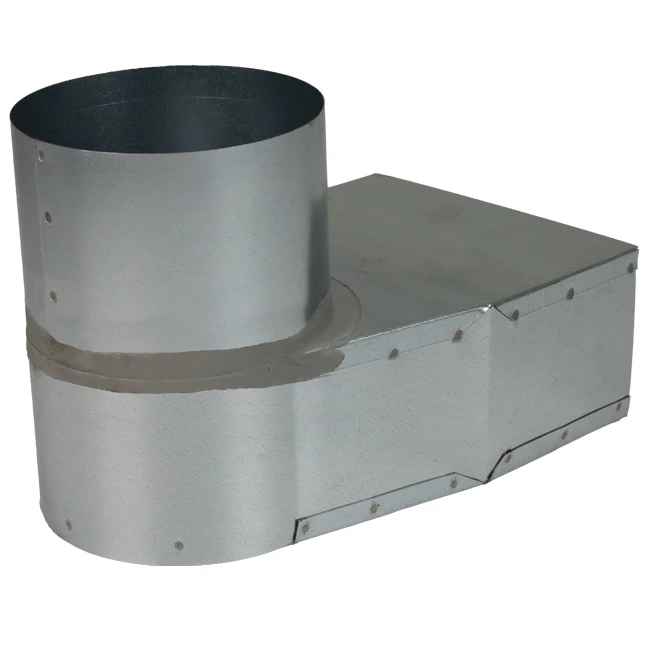 Lepe hoekstuk 170x80mm naar Ø150mm Econox