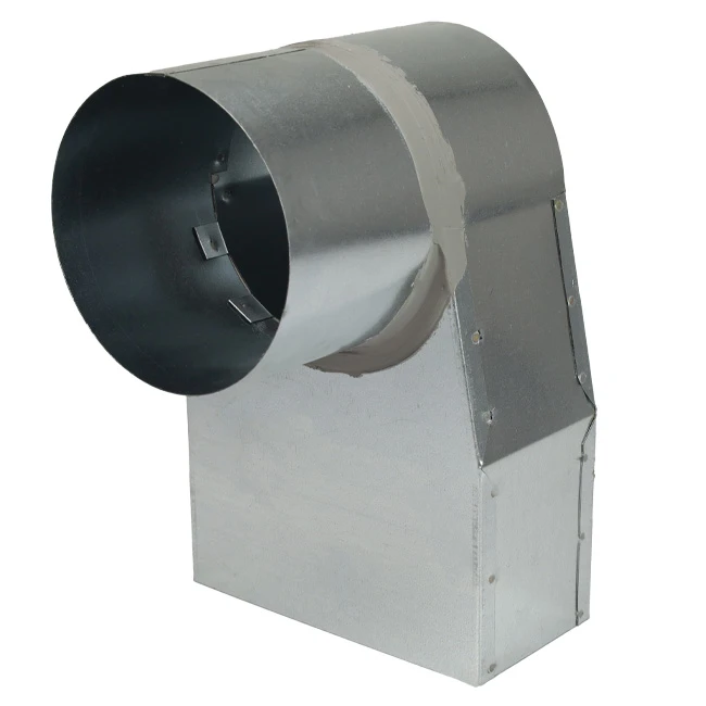 Lepe hoekstuk 170x80mm naar Ø150mm Econox