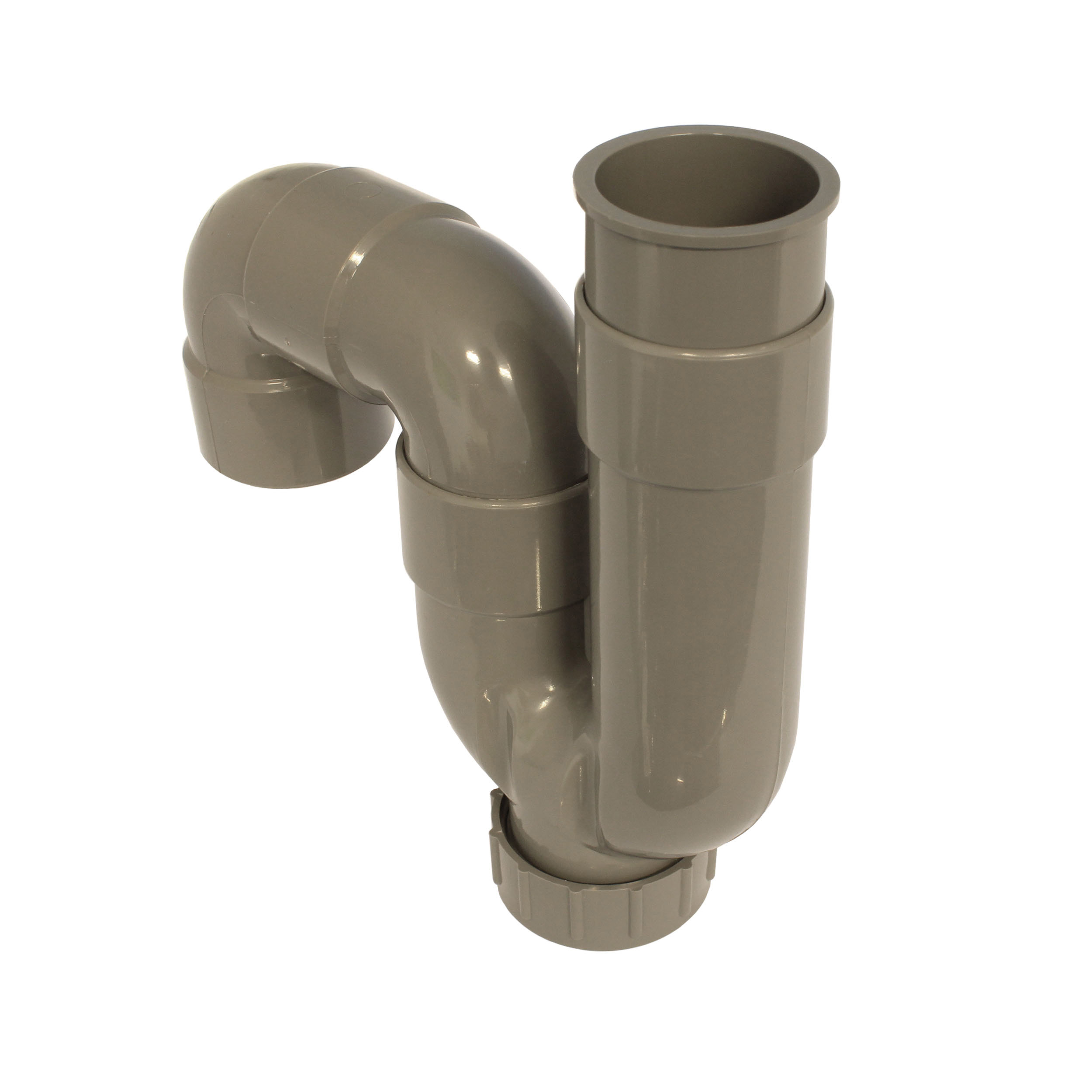 Lijmsifon / buissifon ABS 50mm grijs universeel de Beer