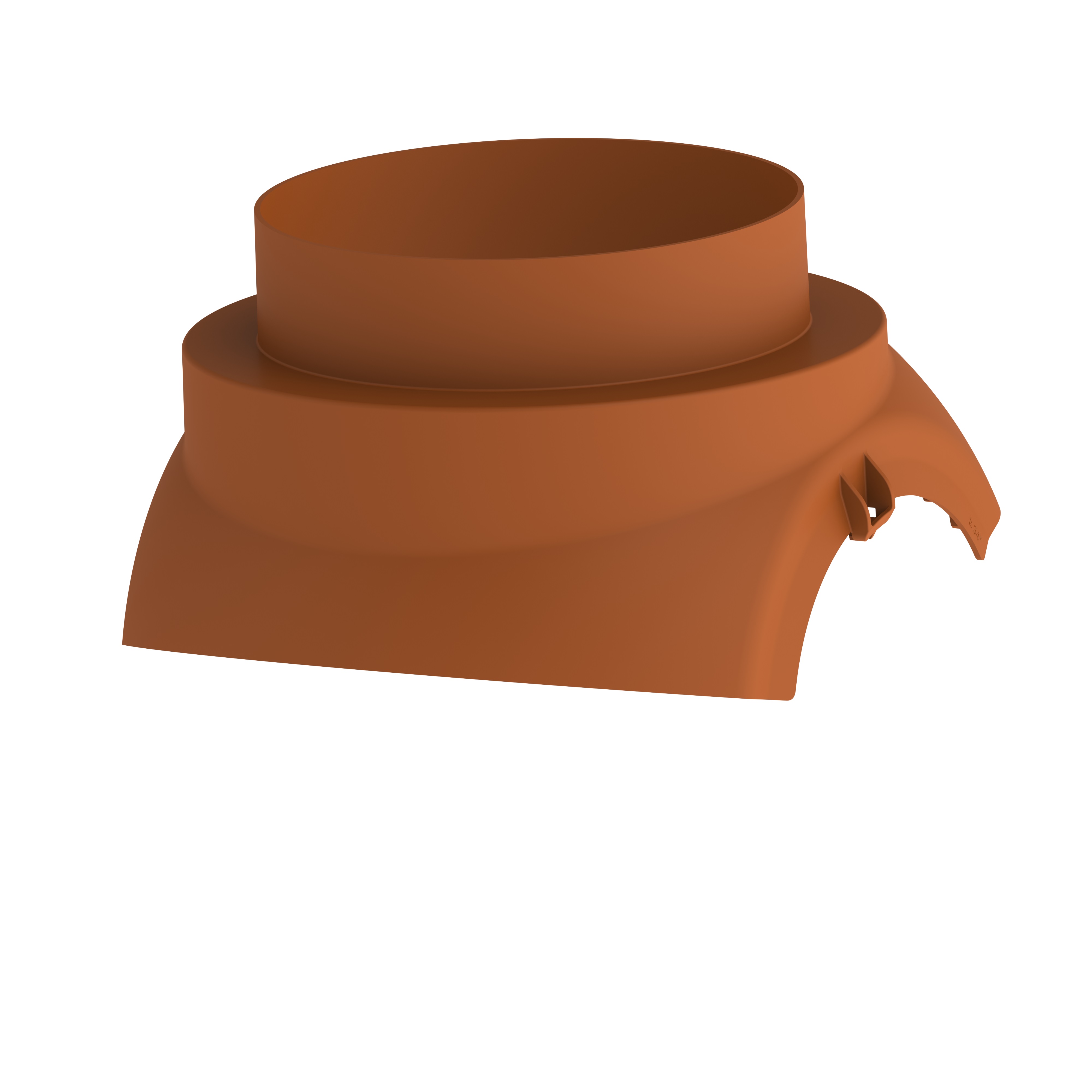 Scharnierkap / glijsschaal  DX Easy 263mm terra (rood) Burgerhout
