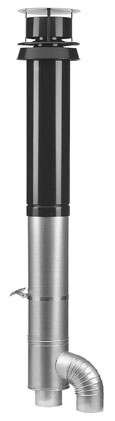 Dakdoorvoer Mugro 2000 AL 80/125 L=1280mm incl. broekstuk 80-80 Burgerhout
