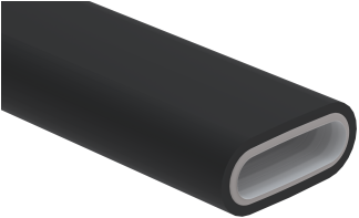 Rol a 10mtr. luchtverdeelslang 51x138mm flexibel buis ComfoTube Flat 51 Therm geisoleerd Zehnder