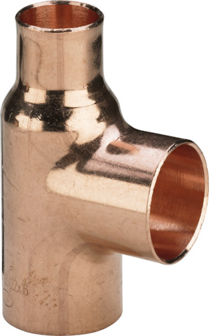 T-koppeling roodkoper soldeer 28x28x22mm 95130 k/g VVE=10 Viega