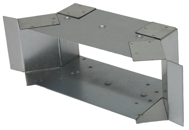 Zijaansluiting 170x80mm voor rechthoekig instortkanaal Thermoduct Econox