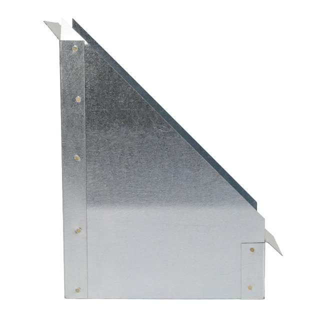 Zijaansluiting 170x80mm 45° voor rechthoekig instortkanaal Thermoduct Econox