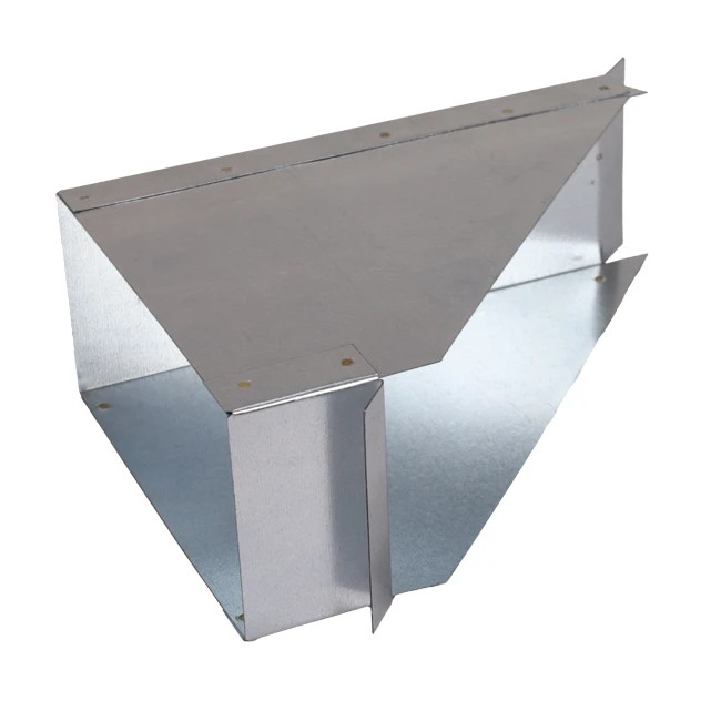 Zijaansluiting 170x80mm 45° voor rechthoekig instortkanaal Thermoduct Econox