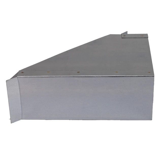 Zijaansluiting 170x80mm 45° voor rechthoekig instortkanaal Thermoduct Econox
