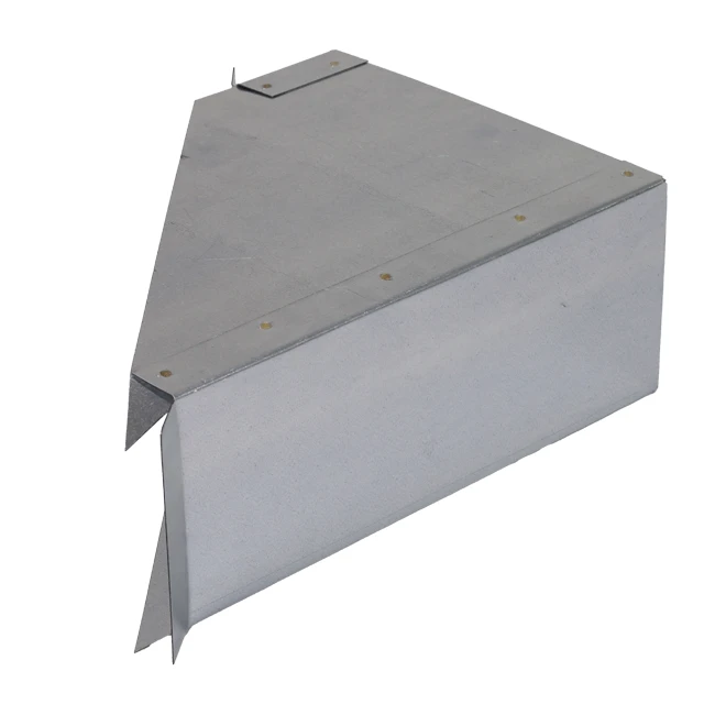 Zijaansluiting 170x80mm 45° voor rechthoekig instortkanaal Thermoduct Econox
