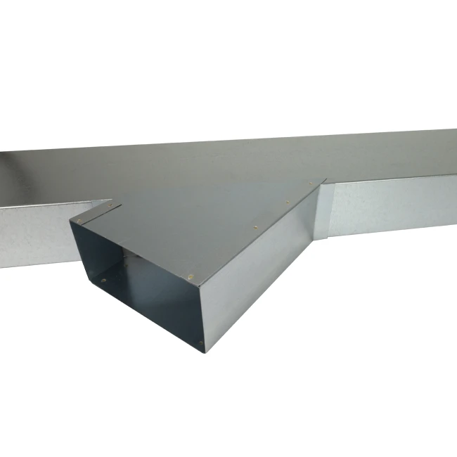 Zijaansluiting 170x80mm 45° voor rechthoekig instortkanaal Thermoduct Econox