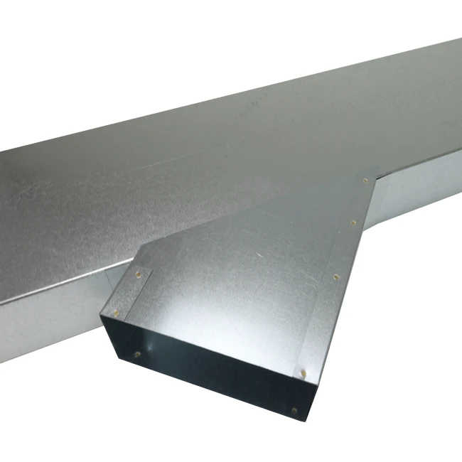 Zijaansluiting 170x80mm 45° voor rechthoekig instortkanaal Thermoduct Econox