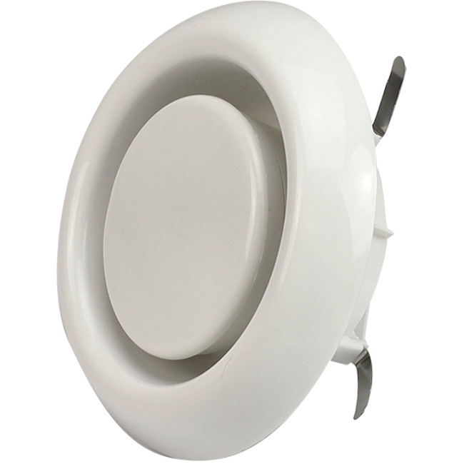 Kunststof ventilatieventiel ø200mm wit met klemveren DVLF200 Econox