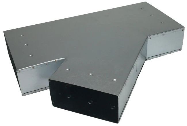 T-stuk 45° 220x80mm-170x80mm tbv instortkanaal Econox