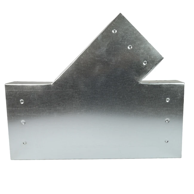 T-stuk 45° 220x80mm-170x80mm tbv instortkanaal Econox