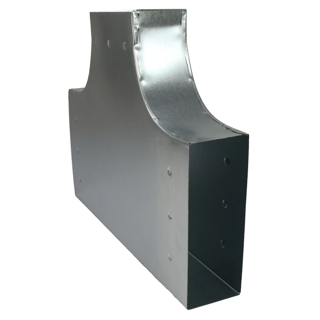 T-stuk 90° 170x80mm-170x80mm tbv instortkanaal Econox