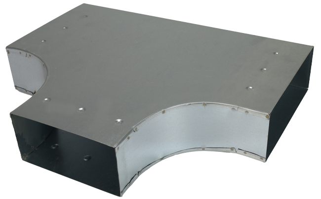 T-stuk 90° 300x80mm-300x80mm tbv instortkanaal Econox