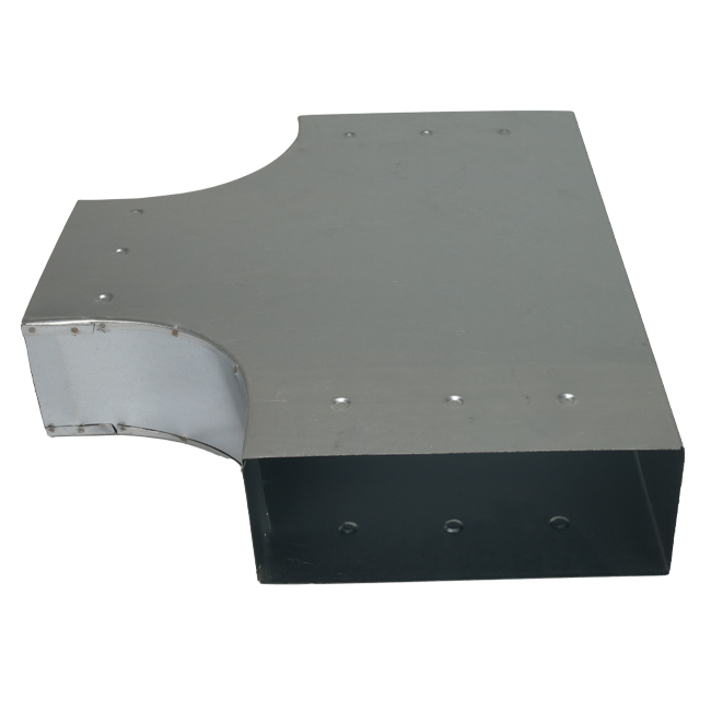 T-stuk 90° 300x80mm-300x80mm tbv instortkanaal Econox