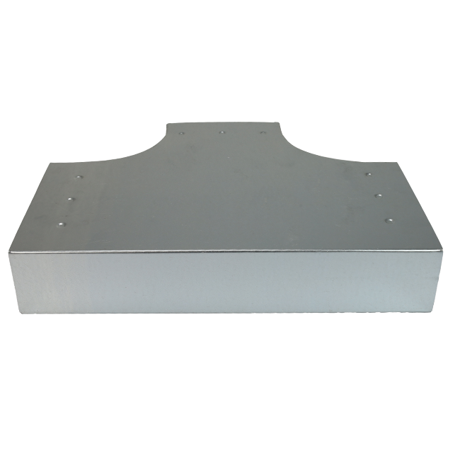 T-stuk 90° 300x80mm-300x80mm tbv instortkanaal Econox