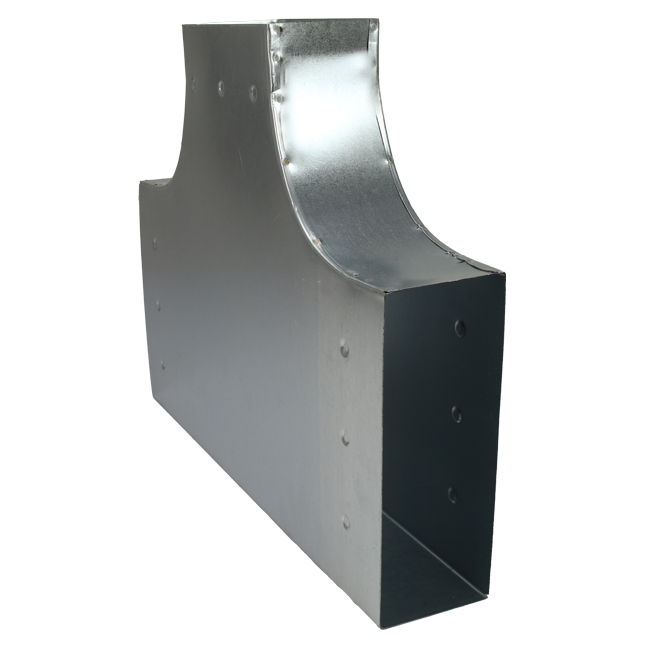 T-stuk 90° 300x80mm-300x80mm tbv instortkanaal Econox