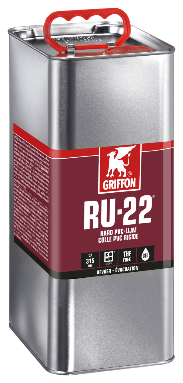 Hard PVC-lijm RU-22 (spleetvullend) KOMO blik a 5ltr. Griffon