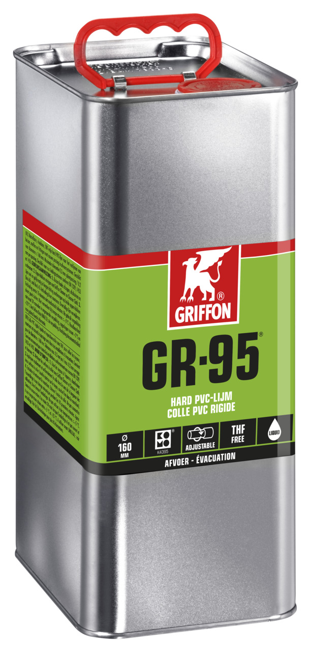 Hard PVC-lijm GR-95 (nastelbaar) KOMO blik a 5ltr. Griffon