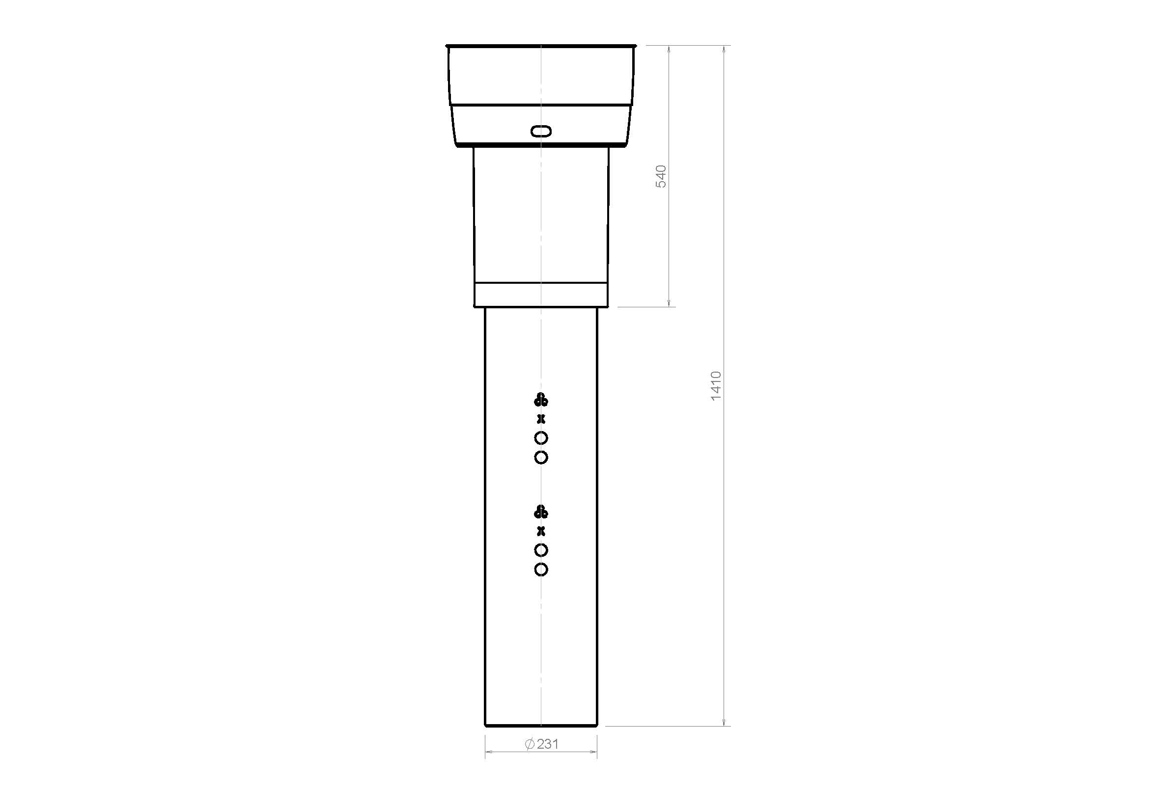 Dakdoorvoer EasyAir EPS 180/200mm zwart Burgerhout