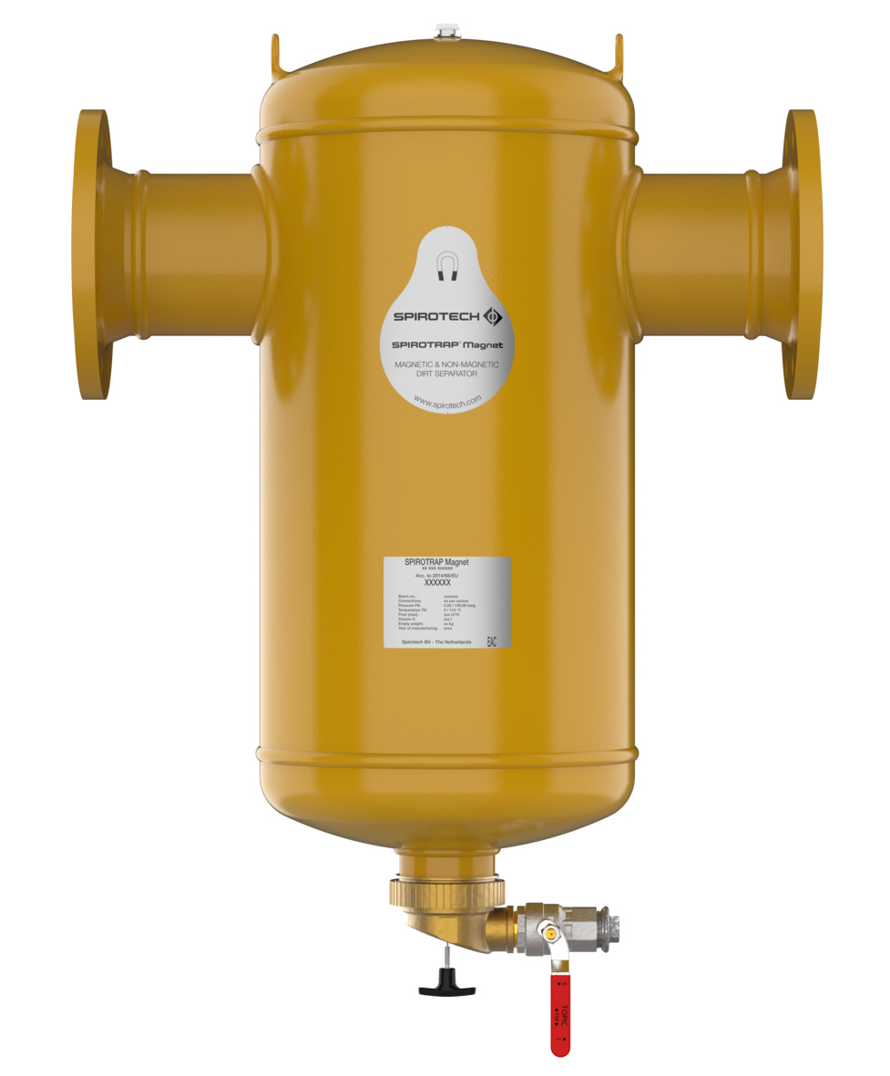 SpiroTrap vuilafscheider DN150 magneet/flensaansluiting Spirotech