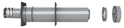 Geveldoorvoer RVS doorsnede150/100 Parel DRU