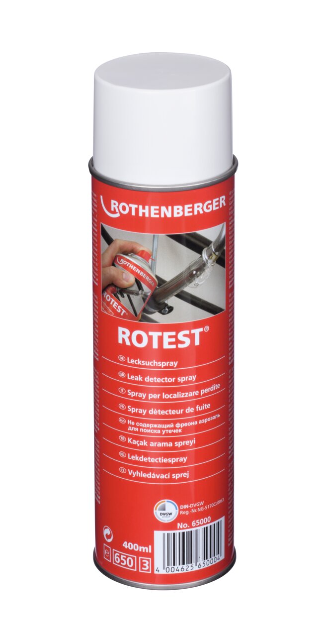 Omverpakking met 12 bussen ROTEST lekzoekspray 400ml ROTHENBERGER