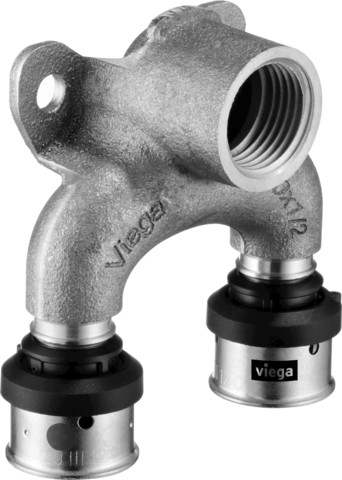 Muurplaat doorstromend SMARTPRESS 16mmx1/2" bn. 6725.7 Viega