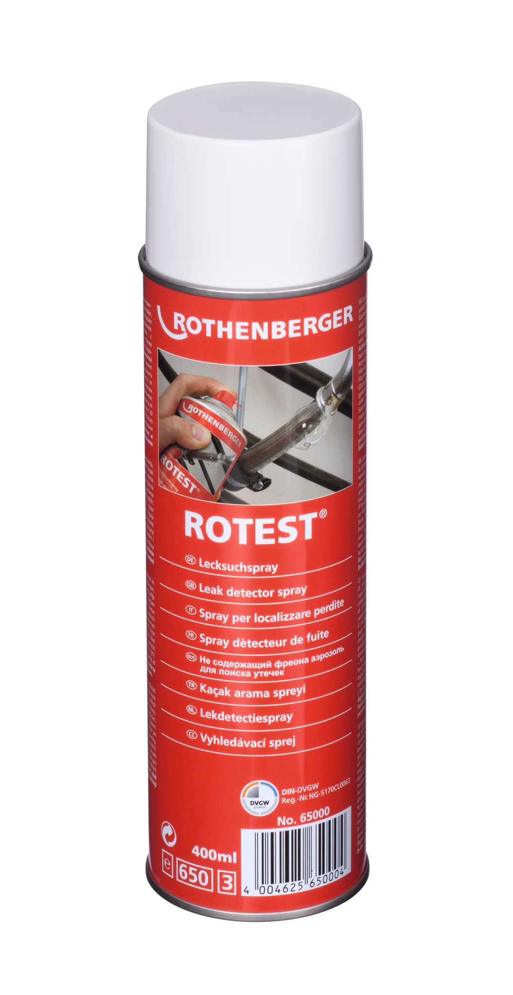Gaslekzoekspray ROTEST spuitbus 400 ml VVE=12 ROTHENBERGER